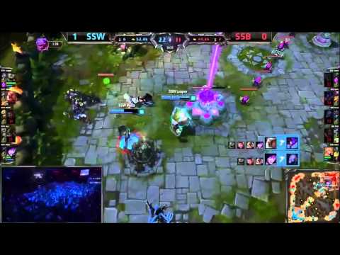 Dandy Rengar outplay vs Spirit KhaZix | Samsung White vs Blue S4 Worlds.