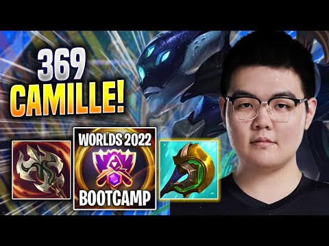 369 IS A GOD WITH CAMILLE! - JDG 369 Plays Camille TOP vs Tryndamere! | Bootcamp 2022