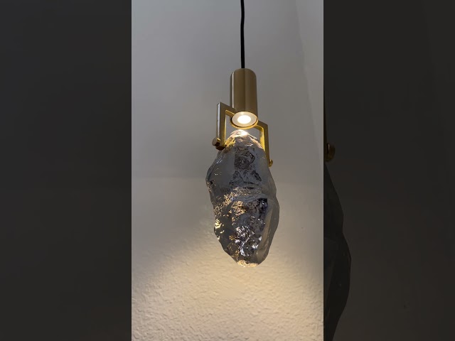 اضاءة جدارية كريستال حجر رمادي