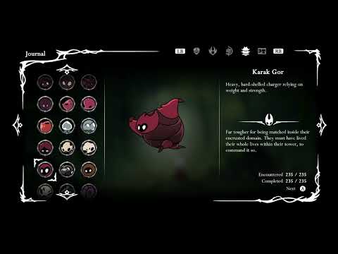 [EN] 100% Hunter's Journal Guide - All 235 Entries - Hollow Knight: Silksong