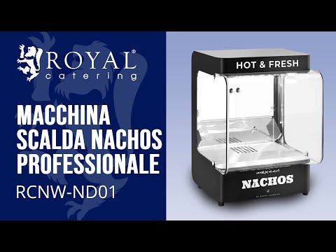Video - Macchina scalda nachos professionale  - Design retrò - 99 l - 50 - 60 °C - Nera - Royal Catering