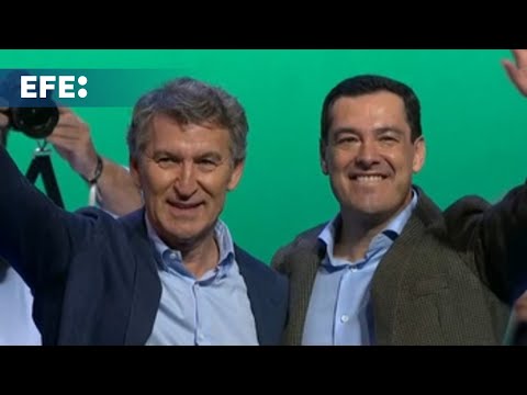 El PP andaluz reelige a Moreno como líder y Feijóo celebra la política "útil y honesta"