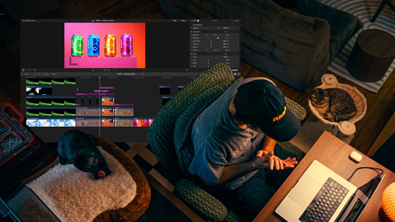 Soda Commercial Editing Breakdown | Basic VFX and Timeline