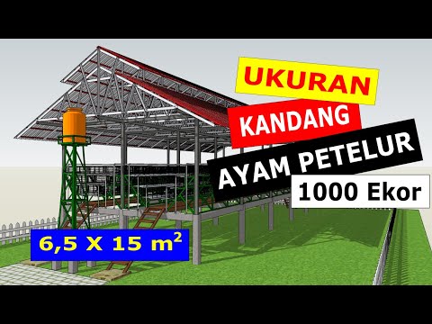 Laying Hen Cage Size for 1000 Hens (6.5 x 15 Square Meters): 3D Animation, Drawings, and Cost Est...