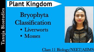 Plant Kingdom - Classification of Bryophyta | Liverworts | Mosses | Class 11 Biology/NEET/AIIMS