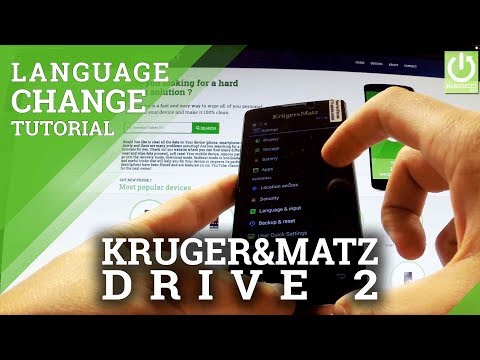 Change Language in KRUGER & MATZ Drive 2 - Language Settings