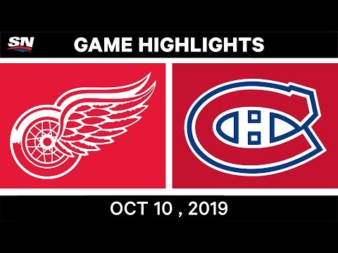 NHL Highlights | Red Wings vs. Canadiens - Oct. 10, 2019