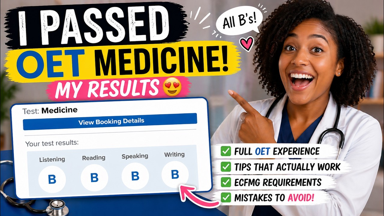 I Passed OET Medicine 🎉 (All B’s) | Full Guide + ECFMG Requirements