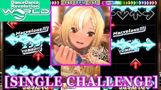 【DDR WORLD】 Silent Flame,Never Fade / 不知火フレア [SINGLE CHALLENGE] 譜面確認+Clap