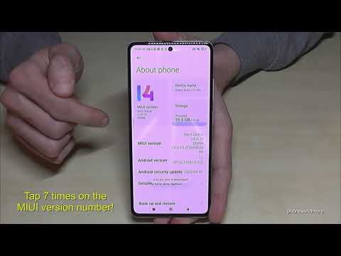 Redmi Note 12T Pro (5G): How to enable the Developer Options? for USB Debugging etc.
