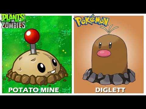 Plants vs Zombies As Pokemon Characters - Pokemons in PVZ