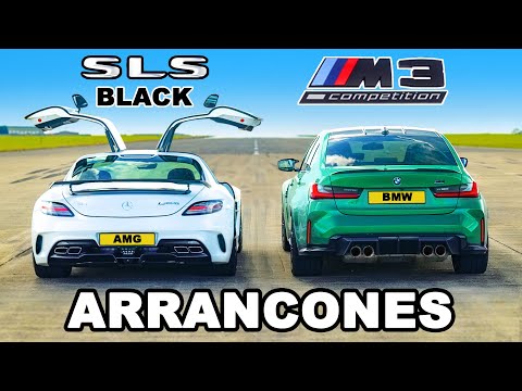 AMG SLS Black vs BMW M3: ARRANCONES