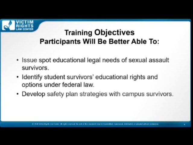 Advocating for Sexual Assault Survivors in Higher Education (January 2021)
