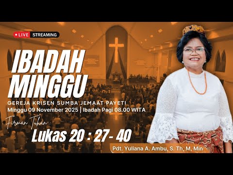 IBADAH MINGGU, 9 NOVEMBER 2025 || Pdt. YULIANA A. AMBU, S.Th, M.Min