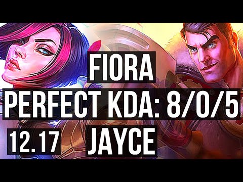 FIORA vs JAYCE (TOP) | 8/0/5, Legendary, 300+ games | EUW Diamond | 12.17