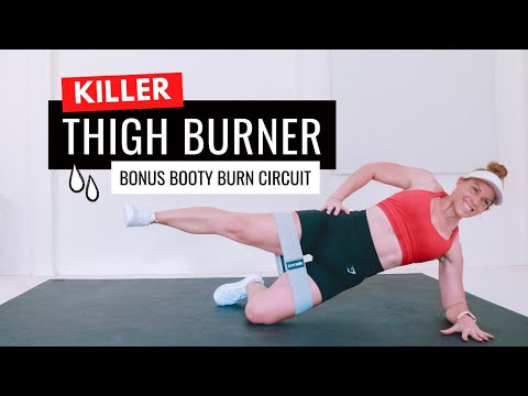 45 MIN KILLER THIGH BURNER WORKOUT | 🍑BONUS BOOTY BURNOUT🍑 Burn 377 Calories🔥
