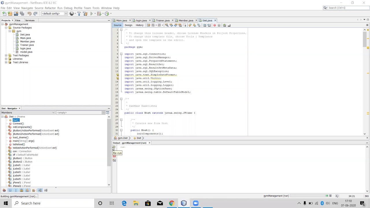Simple Java Mini  Project on GYM MANAGEMENT SYSTEM