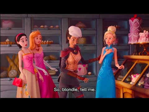 Charming Funny Clip: Cinderella, Snow White, Sleeping Beauty tell their story to a thief