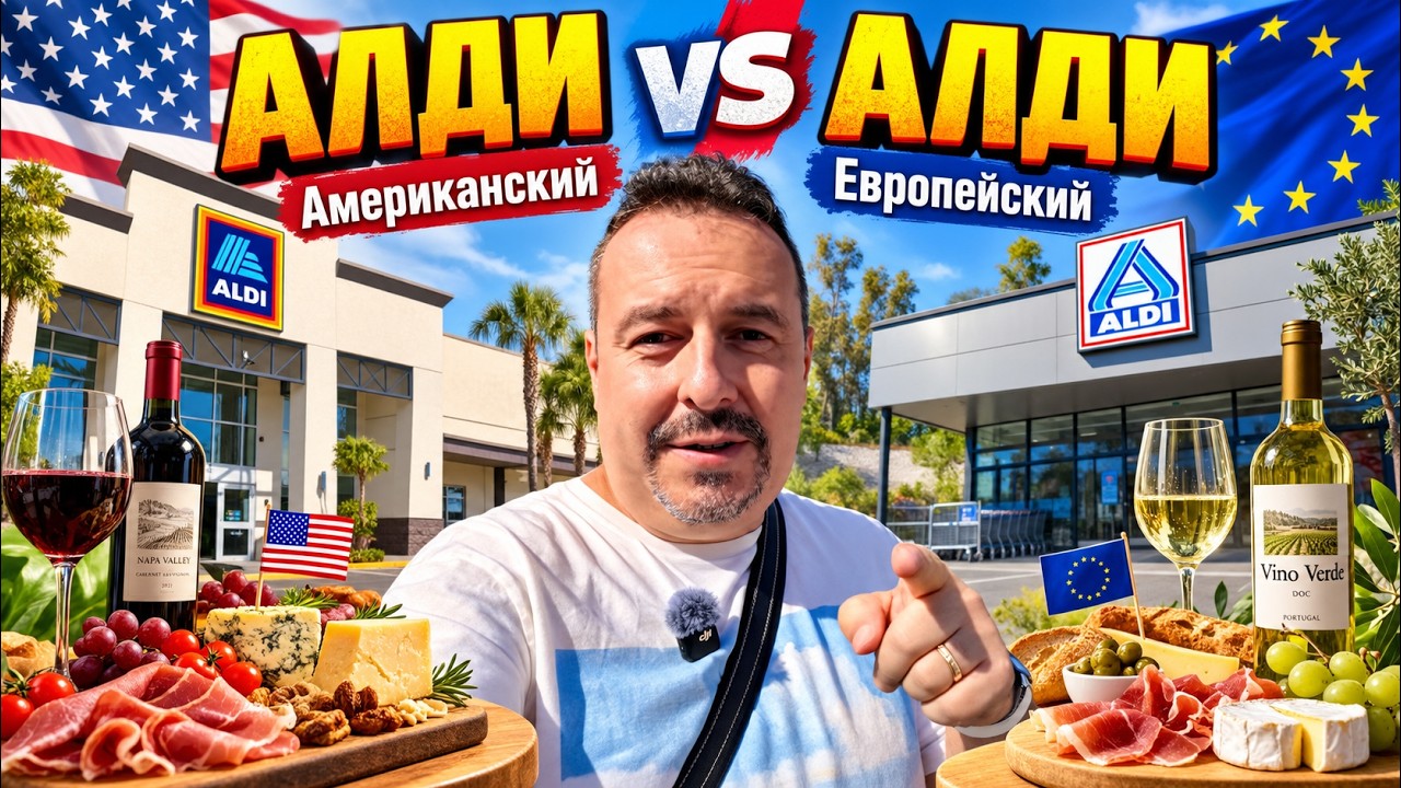 Американский продуктовый магазин против Европейского. Ассортимент, цены, ка