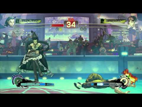SSF4 AE: tiaflatte (Rose) vs densawa (FeiLong) - Ranked Match (720p HD)