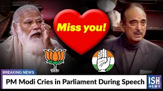 PM Modi Tears Up in Parliament During Speech
