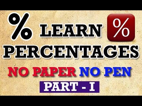 Percentage Problems Tricks and Short cuts in Telugu by Manavidya Video