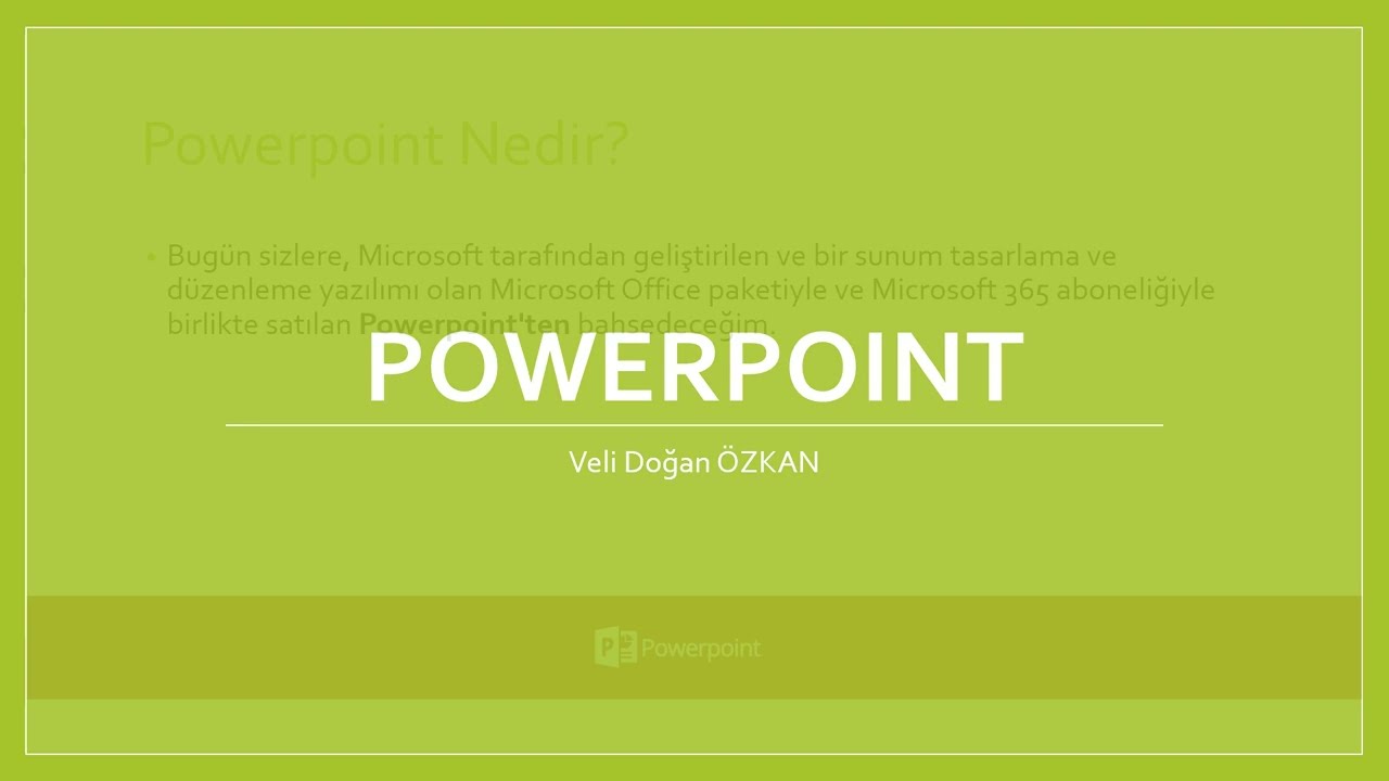 Microsoft Powerpoint Nedir ?