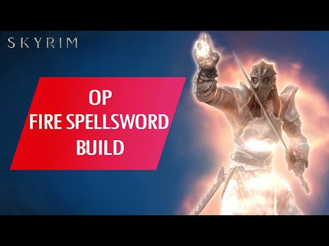Skyrim: How to Make an OVERPOWERED FIRE SPELLSWORD BUILD (Legendary)