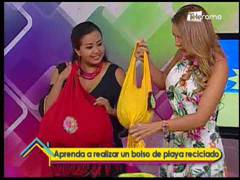 Aprenda a realizar un bolso de playa reciclado