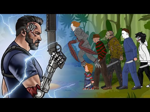 Terminator T-800 vs Jason Voorhees, Michael Myers, Freddy Krueger, IT Pennywise, Chucky, Jeff, [Dc2]