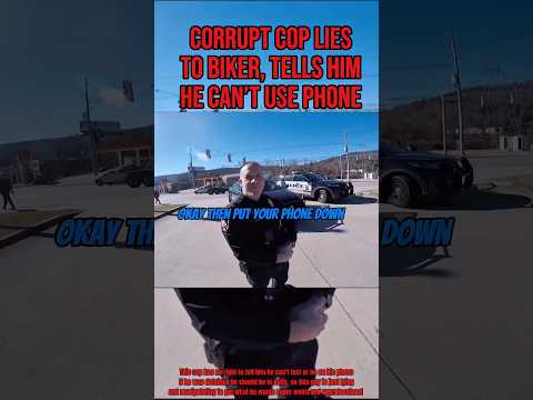 Corrupt Cop Lies To Biker, Tells Him He Can’t Use Phone @deviousgsxr on IG #biker #cop