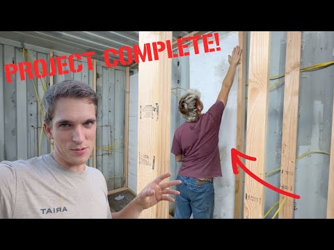 DAY 2: From Wires to Walls—Big Progress on Our DIY Shop Build! Hayden saved the day.