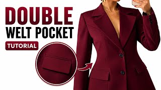 How to Sew a Double Welt Pocket | Beginner-Friendly Blazer Pocket Tutorial