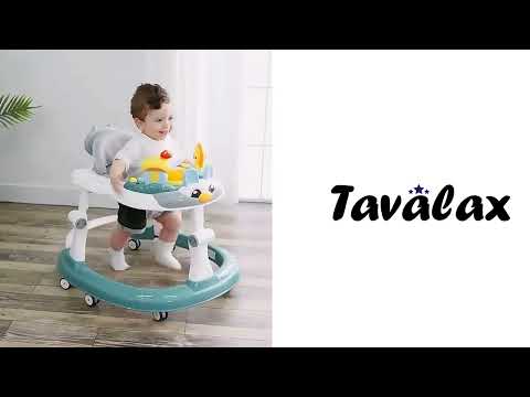 Tavalax 3in1 Išmanioji Vaikštynė kūdikiui – Reguliuojama, Sulankstoma, Su Muzika ir Valgymo Staliuku video