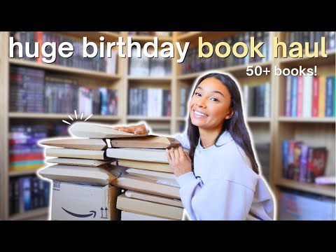 huge 50+ book unboxing! ✨📦📖 *birthday book haul! my biggest unboxing ever*