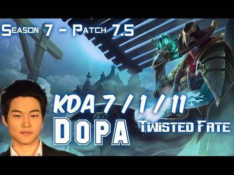 Dopa TWISTED FATE vs EKKO Mid - Patch 7.5 KR Ranked