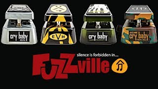 Video thumbnail for Dunlop Cry Baby Shootout - Zakk Wylde, Van Halen, Kirk Hammett & Dimebag Darrell signature models by Fuzzville