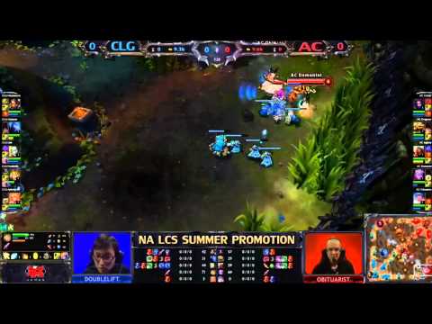 Counter Logic Gaming vs Azure Cats Game 1 LCS NA Summer Promotion Matches Finals