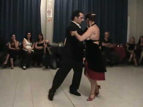  Vilma Fabiana Vega  and  Fernando Galera  are  dancing  to  the  tango  "  Danza Maligna  "