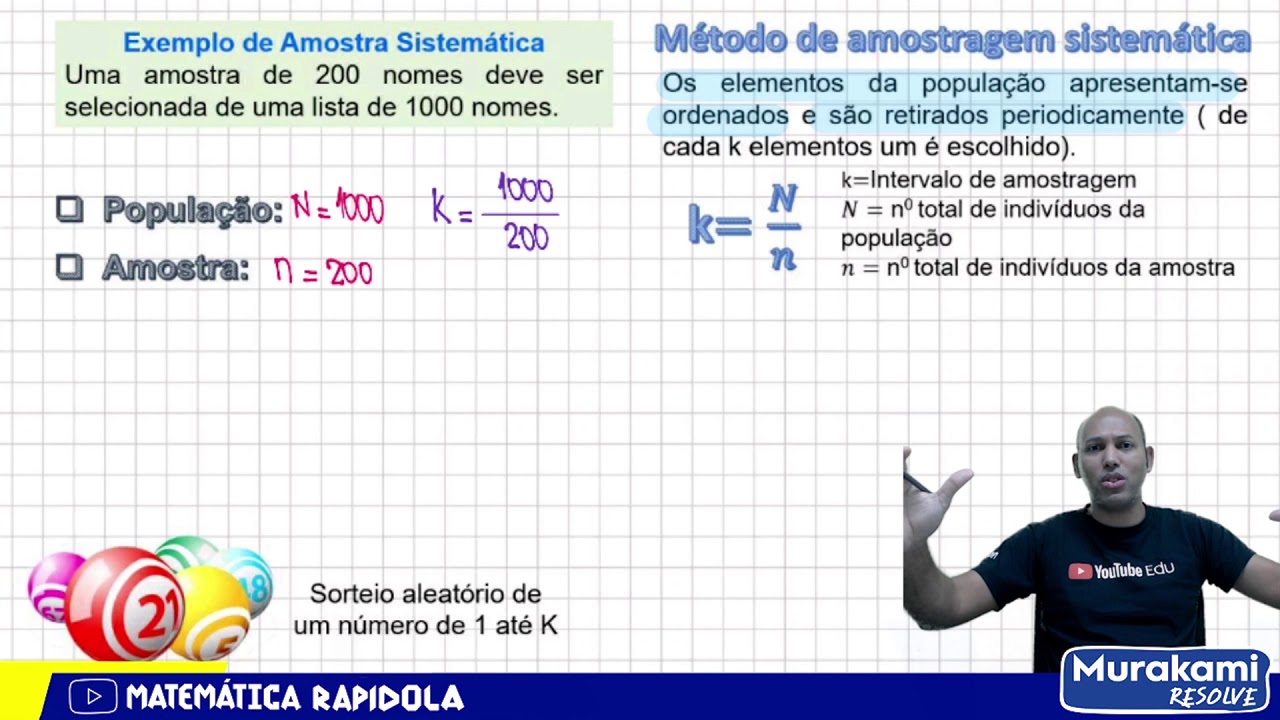 AMOSTRAGEM SISTEMÁTICA ✅ INTRODUÇÃO À ESTATÍSTICA #07