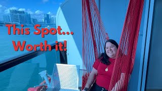 Virgin Voyages Sea Terrace Balcony Tour | Resilient Lady Aft Cabin 9082A