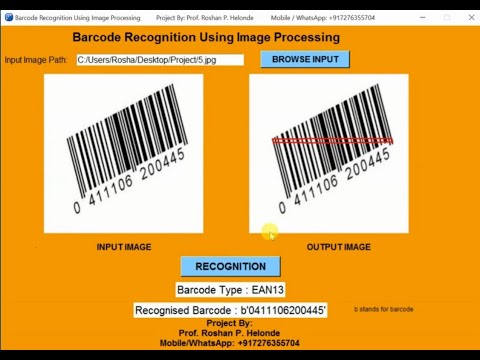 Barcode Recognition Using Python Project Source Code