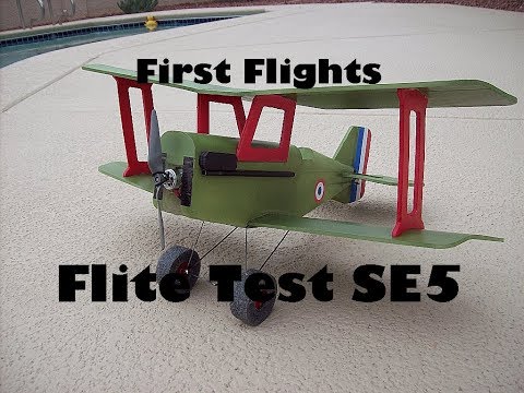 Flite Test "SE5 Biplane" Scratch Built RC Airplane