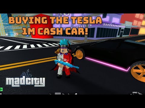 Buying The Gtr In Roblox Mad City Fast Car Wilmer Munoz Video - buying the tesla roadster 1m cash car roblox mad city