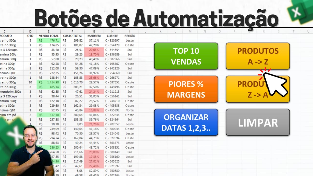 Automation Button in Excel | Macro to Highlight, Paint, Organize, Clean Data