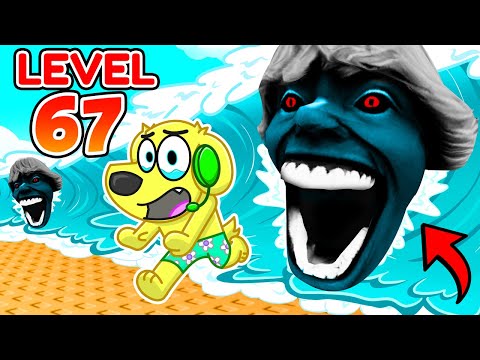 Level 1 vs Level 67 TSUNAMI WAVE in Roblox!