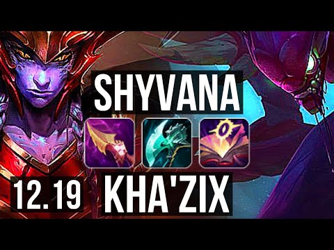SHYVANA vs KHA'ZIX (JNG) | 12/2/7, Legendary, 300+ games | EUW Master | 12.19
