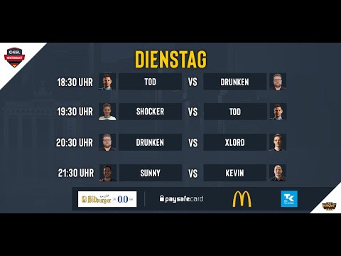 WC3 - Playday 8 Group A (XlorD, ToD, Kevin, Drunken, Shocky & Sunny) | ESL Herbstmeisterschaft 2021