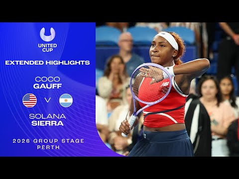Coco Gauff v Solana Sierra Extended Highlights | United Cup 2026 Group A