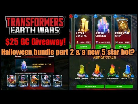 Part 2: Opening multiple crystal bundles & unlocking my 5th, 5 star bot! - Transformers Earth Wars